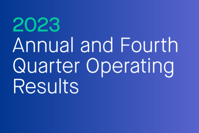 graphic that reads "2023 Annual Fourth Quarter Operating Results"