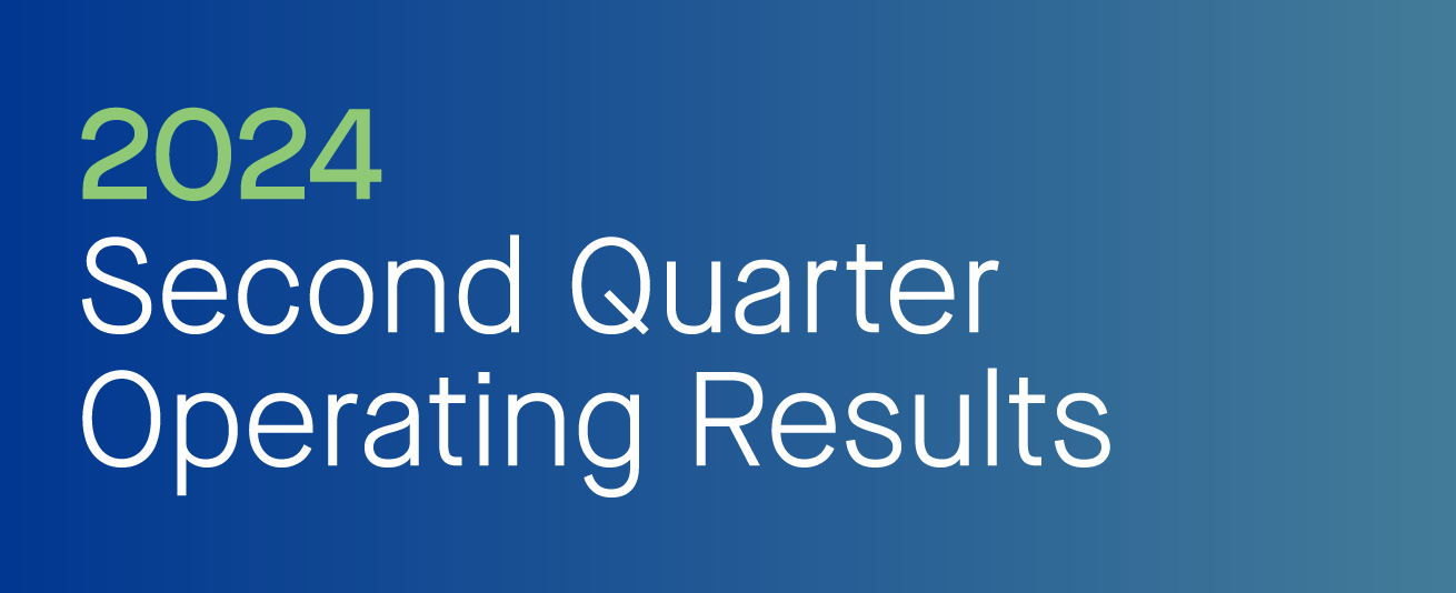 graphic that reads "2024 Second Quarter Operating Results"