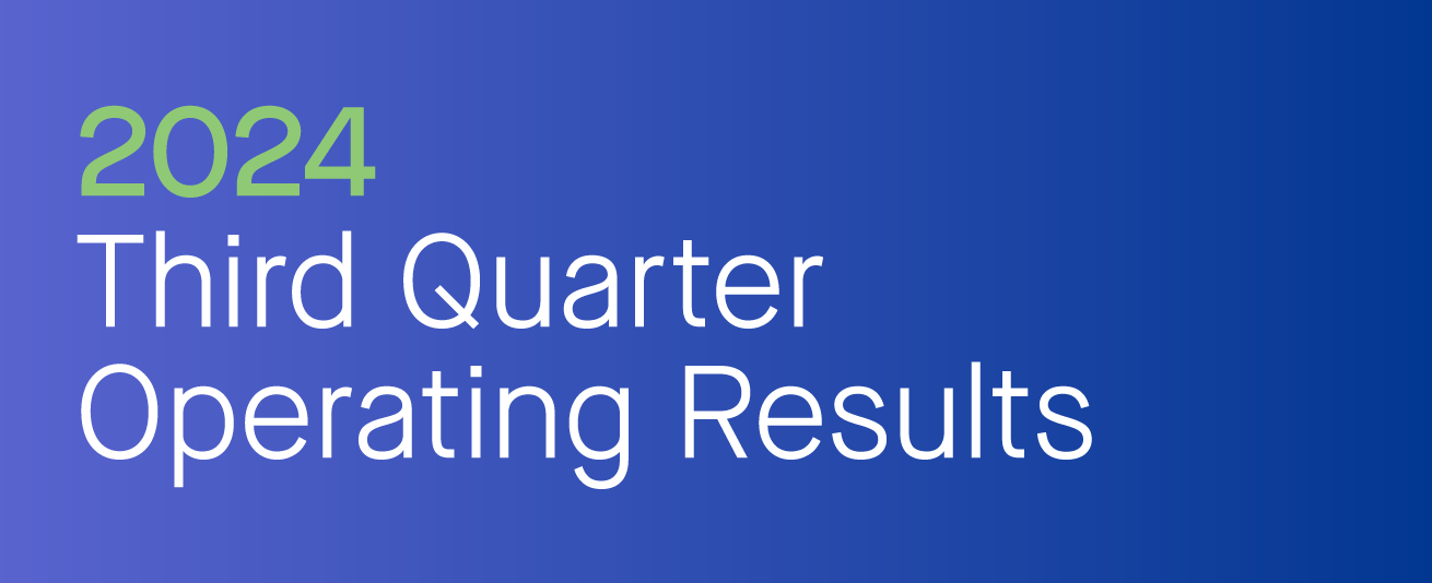 Graphic that reads 2024 Third Quarter Operating Results